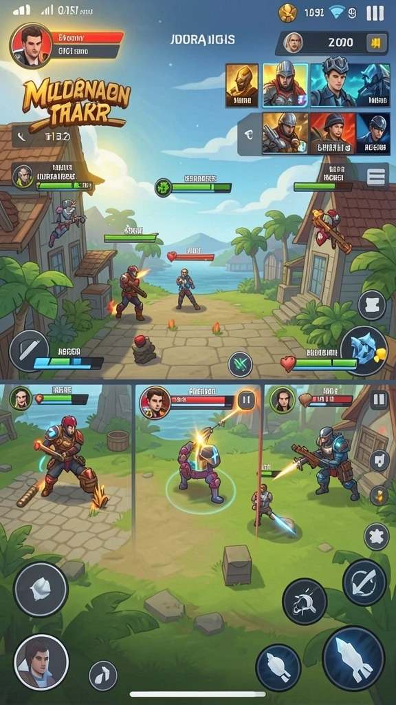 cemara77 - Screenshot memperlihatkan menu pilihan level dan karakter.